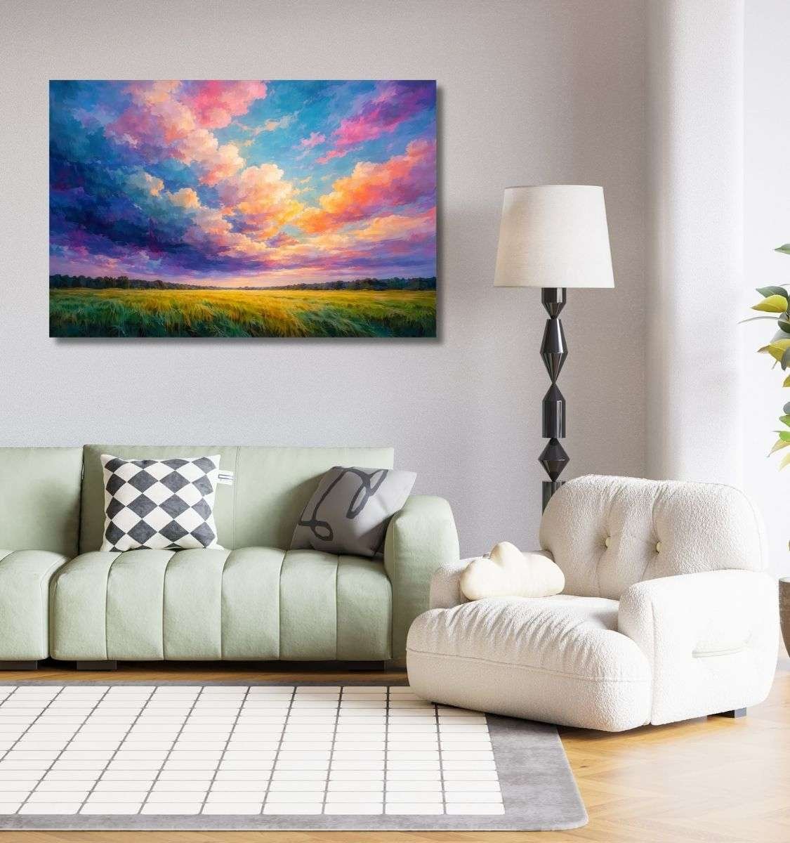 sky abstract canvas painting by kunj cart8