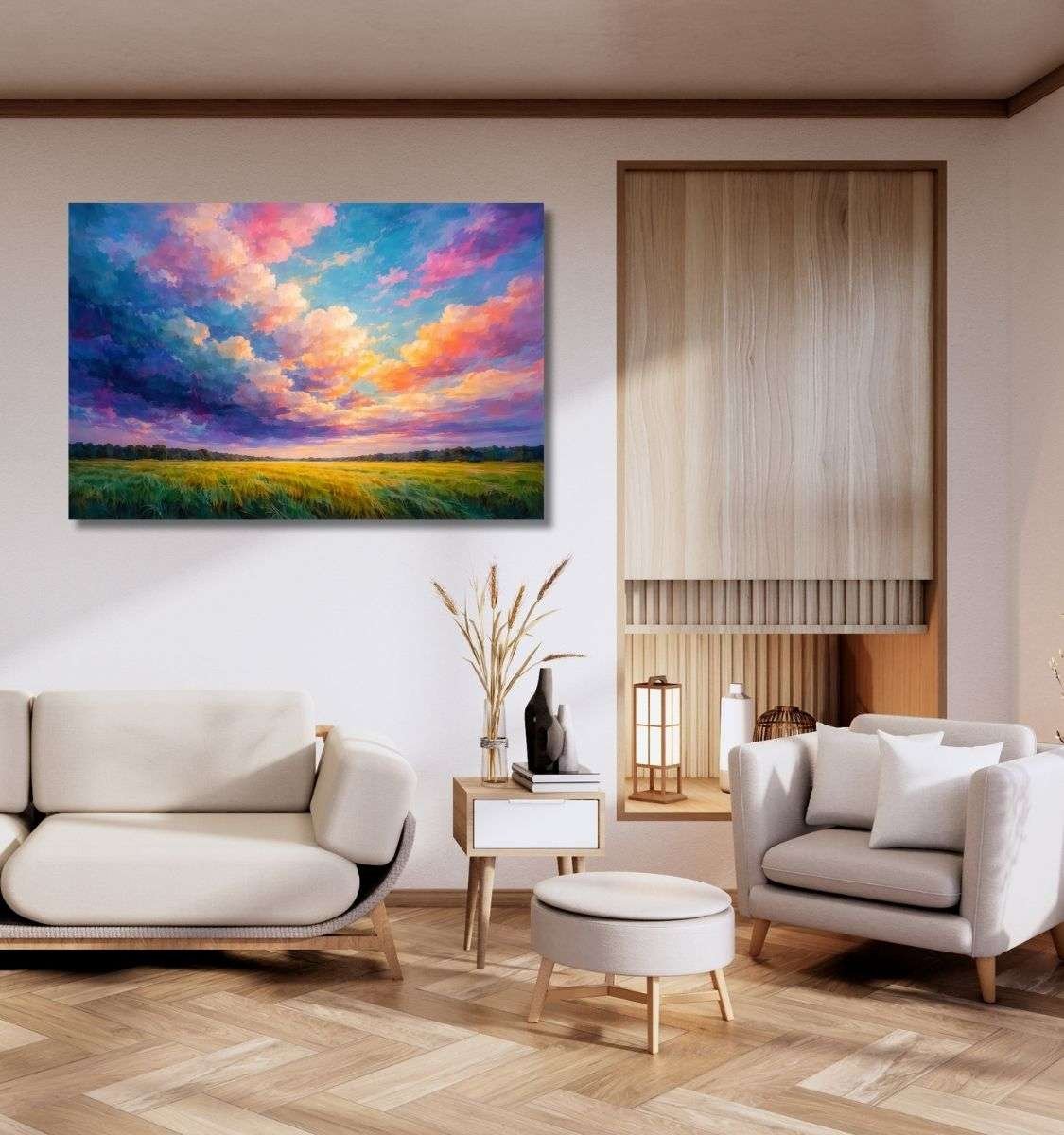 sky abstract canvas painting by kunj cart8