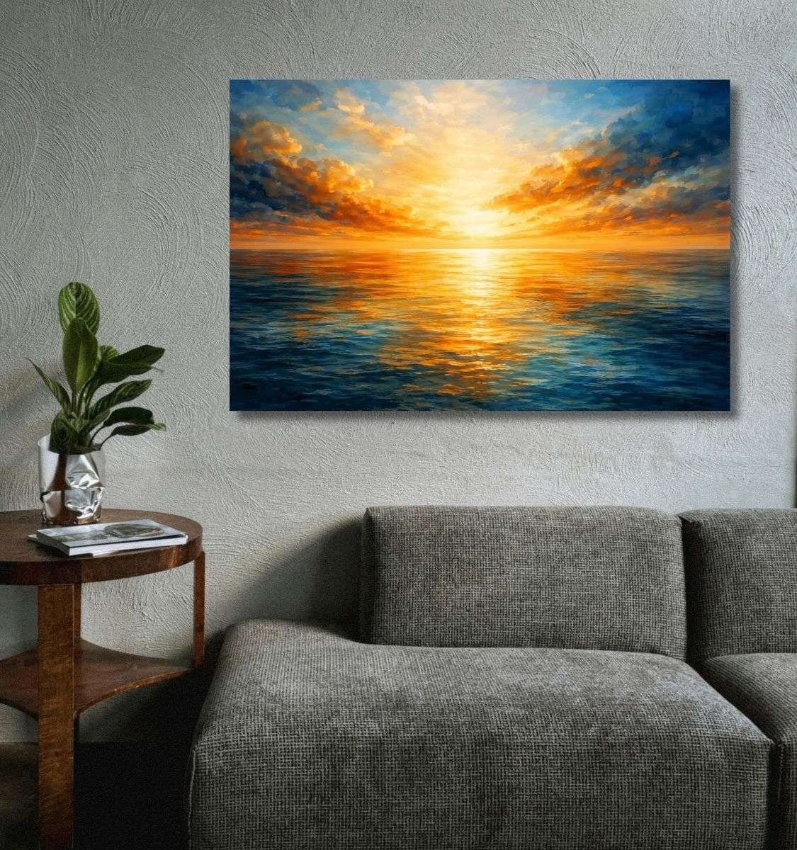 sunset abstract canvas painting by kunj cart8