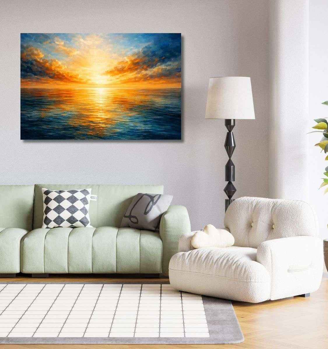 sunset abstract canvas painting by kunj cart8
