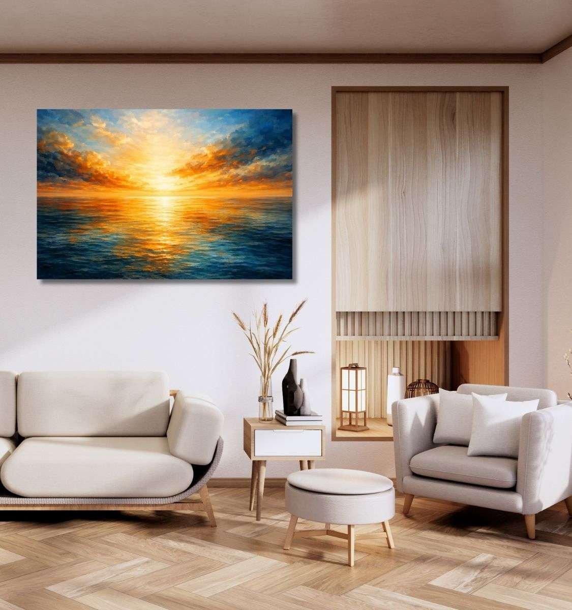 sunset abstract canvas painting by kunj cart8